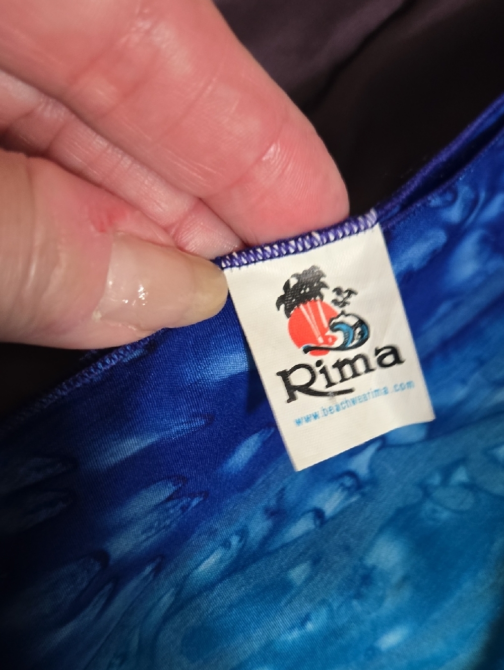Rima Beach Wrap Scarf in Aqua, Lime & Magenta - Picture 3 of 7